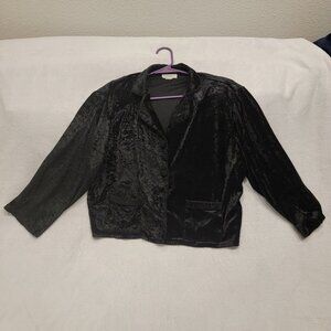 Vintage Black Casual "velour" jacket